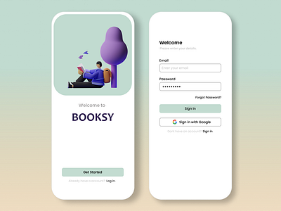 BOOKSY - sign up page