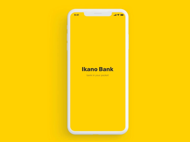 Ikano Bank concept animation app concept banking app design finance gif interaction ios mobile motion principle transition ui