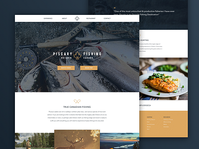 Piscary Fishing Lodge Landing Page
