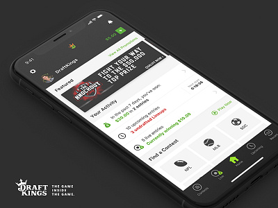 DraftKings Homescreen android app fantasy ios sports
