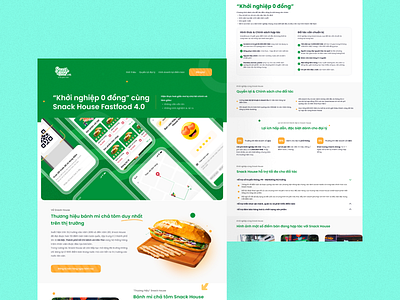 Landing Page Design | Snack House Viet Nam app branding design graphic design ui ui ux
