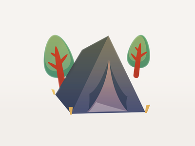 Camping Icon barcamp camp camping icon illustration outdoors trees wood