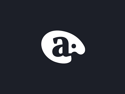 Akademika academy art black brand branding identity letter logo logotype paint