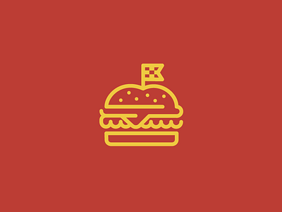 PitStop brand brandidentity branding burger cafe food identity line logo meal red tasty