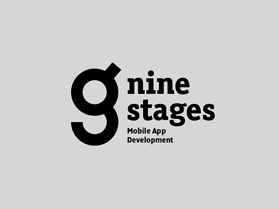 Nine Stages app development branding lettering logo logotype mobile development