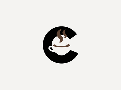 C-coffee black coffee coffee cup identiy letter c logo logotype