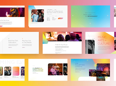 The Sheldon – Components art component library concert gallery gradient landing page music style guide ui