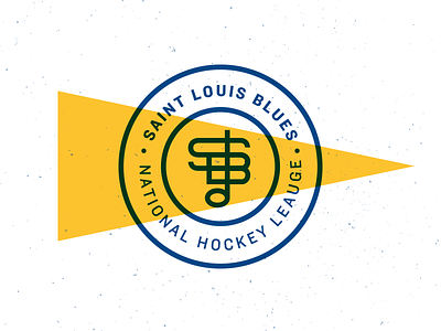 LGB badge blues hockey lockup logo monogram nhl saint louis st louis stl texture vintage