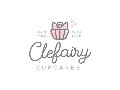 Clefairy Cupcakes: Pokestops IRL bakery brand branding clefairy cupcakes icon logo pokemon pokemon go pokestop