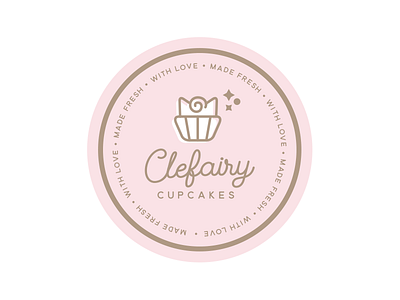 Clefairy Cupcakes Badge: Pokestops IRL badge bakery brand branding clefairy cupcakes go icon logo pokemon pokestop
