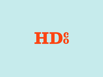 HDCo Mark brand branding bright logo mark minimal slab serif