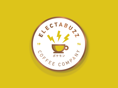 Electabuzz Coffee Co Badge: Pokestops IRL badge brand branding coffee electabuzz icon logo pokemon pokemon go pokestop