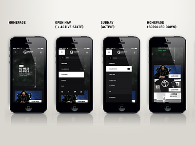 Grenco Science/Gpen - Mobile concept dark grenco hero mobile navigation science ui ux vape vaporizers