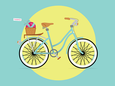 Bicycle Thanks 800x600 bicycle debut gift illustration thanks vector