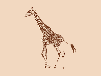 Giraffe giraffe illustration print vector