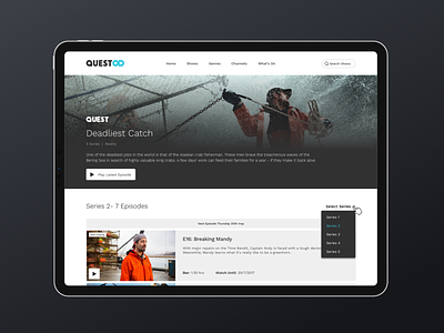 Quest OD product design ui video vod