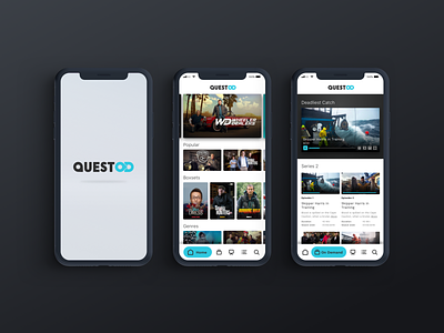 Quest OD app product design ui video vod