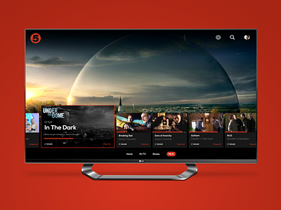 Demand 5 TV App layout tv interface ui vod