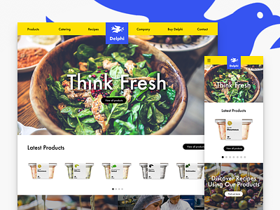 Delphi Responsive site brand packaging ui website design