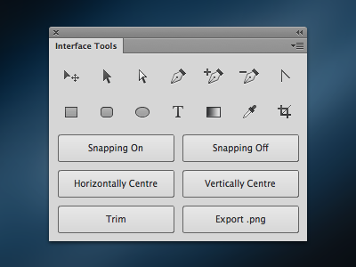Interface Tools Photoshop Plugin cc cs6 design elliot export interface panel photoshop pixel snapping ui utility