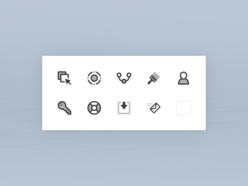 Newsletter design icons (24x24) account blocks design export help icon illustrator newsletter save signout styles tool variables versions