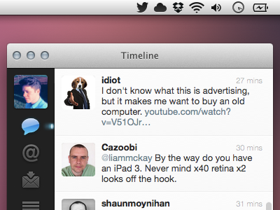 Twittermenu