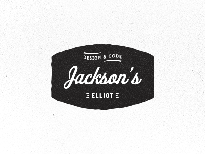 Design & Code brand code design elliot identity jackson lettering logo old worn