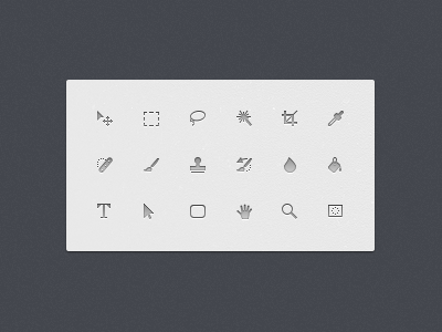 Some Photoshop Icons crop elliot fill icon icons marquee move photoshop picker pointer text tool tools zoom