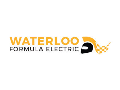 Waterloo Formula Electric helmet logo race trojan university of waterloo yellow yellow and black
