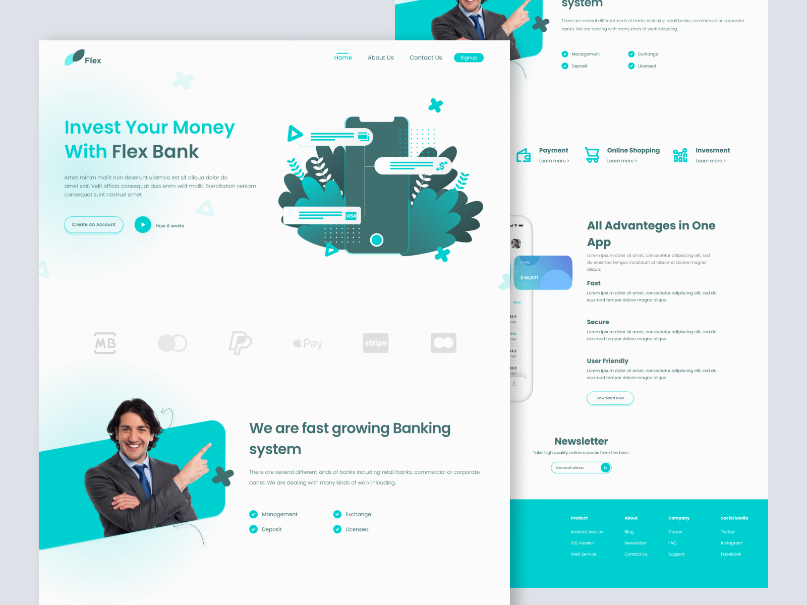 Flex Banking Website Design By Malik Adnan On Dribbble