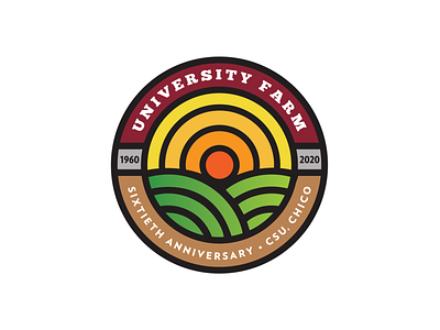 University Farm Badge - Alternate Design agriculture brand branding design emblem icon illustration logo typography vector