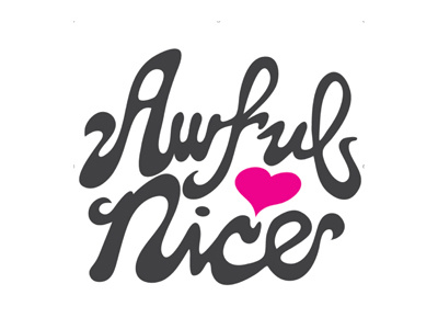 Awful Nice Logo brand branding design hand lettered logo typography