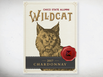 CSU, Chico Alumni Wine Club branding label logo