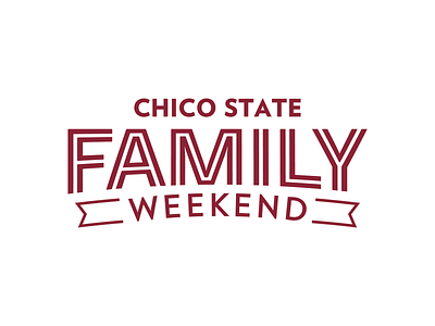 Chico State Family Weekend Branding apparel brand branding design emblem icon illustration logo poster art typography vector