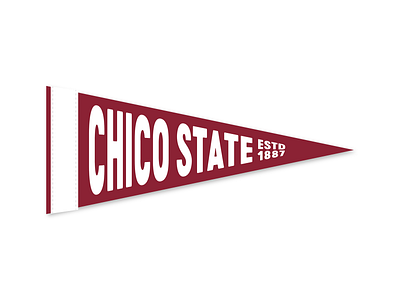 Chico State Pennant brand branding design emblem icon illustration logo typography vector