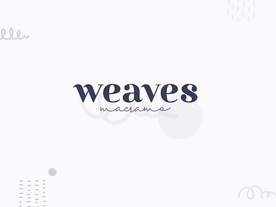 Weaves Logo brand branding diy handmade identity logo logo design branding logotype macrame