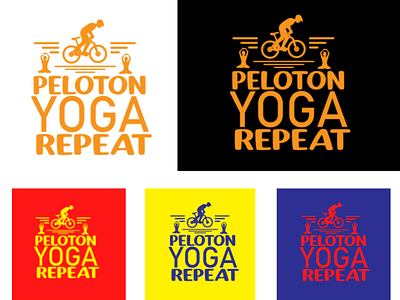 Peloton Yoga & Repeat T-shirt Design animation best design design design for tshiurt illustration shirt shirts shirts for design tshirt design tshiryt design