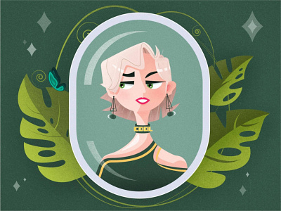 SA9527 - Your Beauty 002 banner beauty design girl icon illustration miss sa9527 style ui