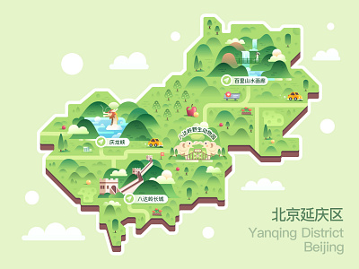 SA9527 - Beijing Map banner china design icon illustration sa9527 style
