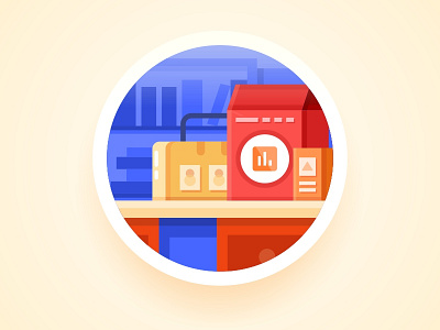 Flat Design & Icon : Office Data icon sa9527