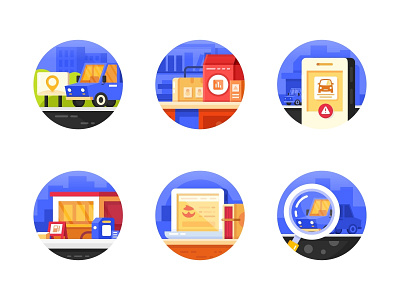 Flat Design & Icon : Vehicle Traffic icon sa9527