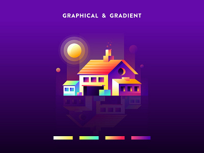 Graphical & Gradient : Beautiful Building