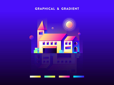 Graphical & Gradient : Beautiful Building 2