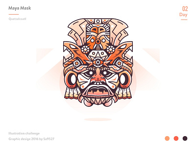 Aztec - Mask Chaahk aztec mask priest sa9527