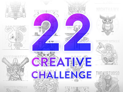 22 . Creative Challenge challenge icon illustration line originality sa9527