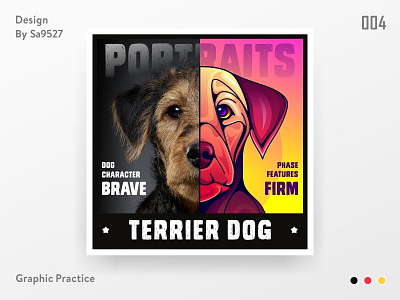 DOG PORTRAITS - TERRIER DOG dog icon portraits sa9527 terrier