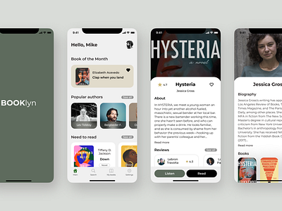 Booklyn - book app app book brooklyn design mobile reader reading ui
