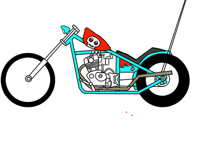 Chopper custom motorcycle graphic design logo