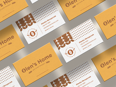 Olen's Home - Business Card bakery brand branding business card design food graphicdesign icon logo logodesign mockup patterns