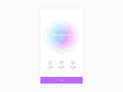 Forever love colorful flower ios ui